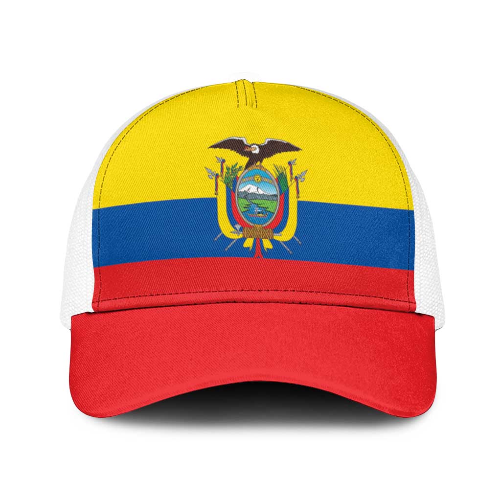Ecuador Baseball Net Cap Flag Color Inspiration - Wonder Print Shop