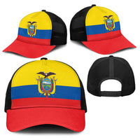 Ecuador Baseball Net Cap Flag Color Inspiration - Wonder Print Shop