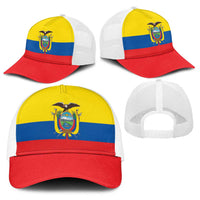 Ecuador Baseball Net Cap Flag Color Inspiration - Wonder Print Shop