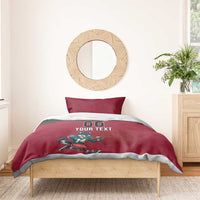 Custom Portugal Rugby Bedding Set Go Os Lobos Wolves Mascot