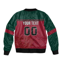 Custom Portugal Rugby Bomber Jacket Go Os Lobos Wolves Mascot