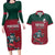 Custom Portugal Rugby Couples Matching Long Sleeve Bodycon Dress and Hawaiian Shirt Go Os Lobos Wolves Mascot