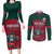 Custom Portugal Rugby Couples Matching Long Sleeve Bodycon Dress and Long Sleeve Button Shirt Go Os Lobos Wolves Mascot