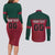 Custom Portugal Rugby Couples Matching Long Sleeve Bodycon Dress and Long Sleeve Button Shirt Go Os Lobos Wolves Mascot