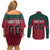 Custom Portugal Rugby Couples Matching Off Shoulder Short Dress and Long Sleeve Button Shirt Go Os Lobos Wolves Mascot