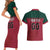 Custom Portugal Rugby Couples Matching Short Sleeve Bodycon Dress and Hawaiian Shirt Go Os Lobos Wolves Mascot