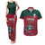 Custom Portugal Rugby Couples Matching Tank Maxi Dress and Hawaiian Shirt Go Os Lobos Wolves Mascot