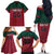 Custom Portugal Rugby Family Matching Off The Shoulder Long Sleeve Dress and Hawaiian Shirt Go Os Lobos Wolves Mascot