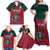 Custom Portugal Rugby Family Matching Off Shoulder Maxi Dress and Hawaiian Shirt Go Os Lobos Wolves Mascot