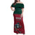 Custom Portugal Rugby Family Matching Off Shoulder Maxi Dress and Hawaiian Shirt Go Os Lobos Wolves Mascot