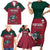 Custom Portugal Rugby Family Matching Short Sleeve Bodycon Dress and Hawaiian Shirt Go Os Lobos Wolves Mascot