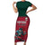 Custom Portugal Rugby Family Matching Short Sleeve Bodycon Dress and Hawaiian Shirt Go Os Lobos Wolves Mascot