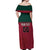 Custom Portugal Rugby Off Shoulder Maxi Dress Go Os Lobos Wolves Mascot