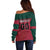 Custom Portugal Rugby Off Shoulder Sweater Go Os Lobos Wolves Mascot