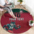 Custom Portugal Rugby Round Carpet Go Os Lobos Wolves Mascot