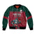 Custom Portugal Rugby Sleeve Zip Bomber Jacket Go Os Lobos Wolves Mascot