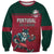 Custom Portugal Rugby Sweatshirt Go Os Lobos Wolves Mascot