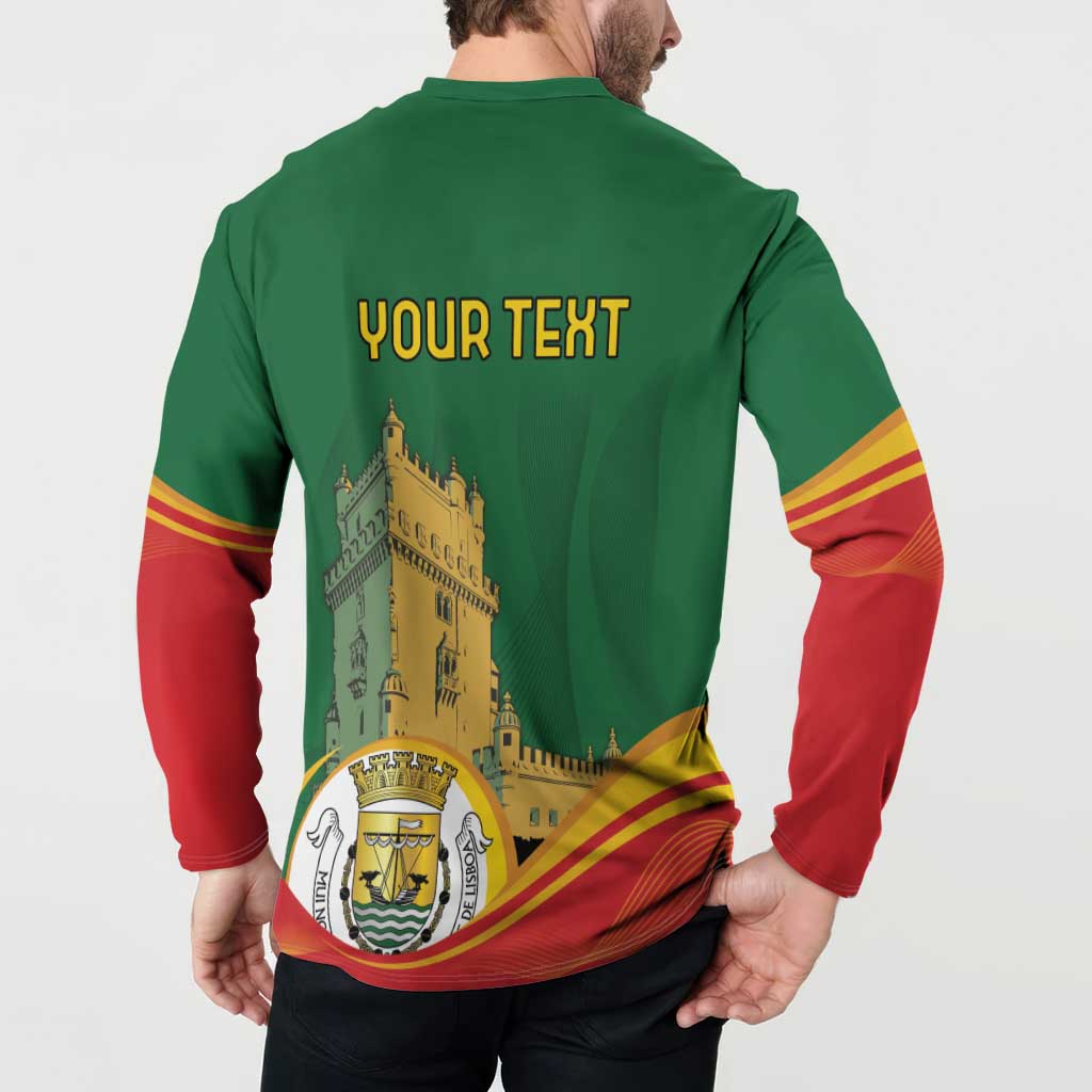 Personalized Portugal Belem Tower Button Sweatshirt Mui Nobre e Sempre Leal