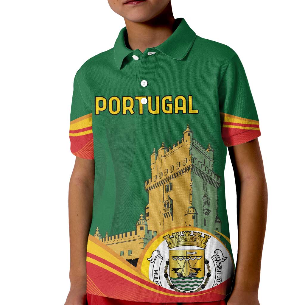 Personalized Portugal Belem Tower Kid Polo Shirt Mui Nobre e Sempre Leal