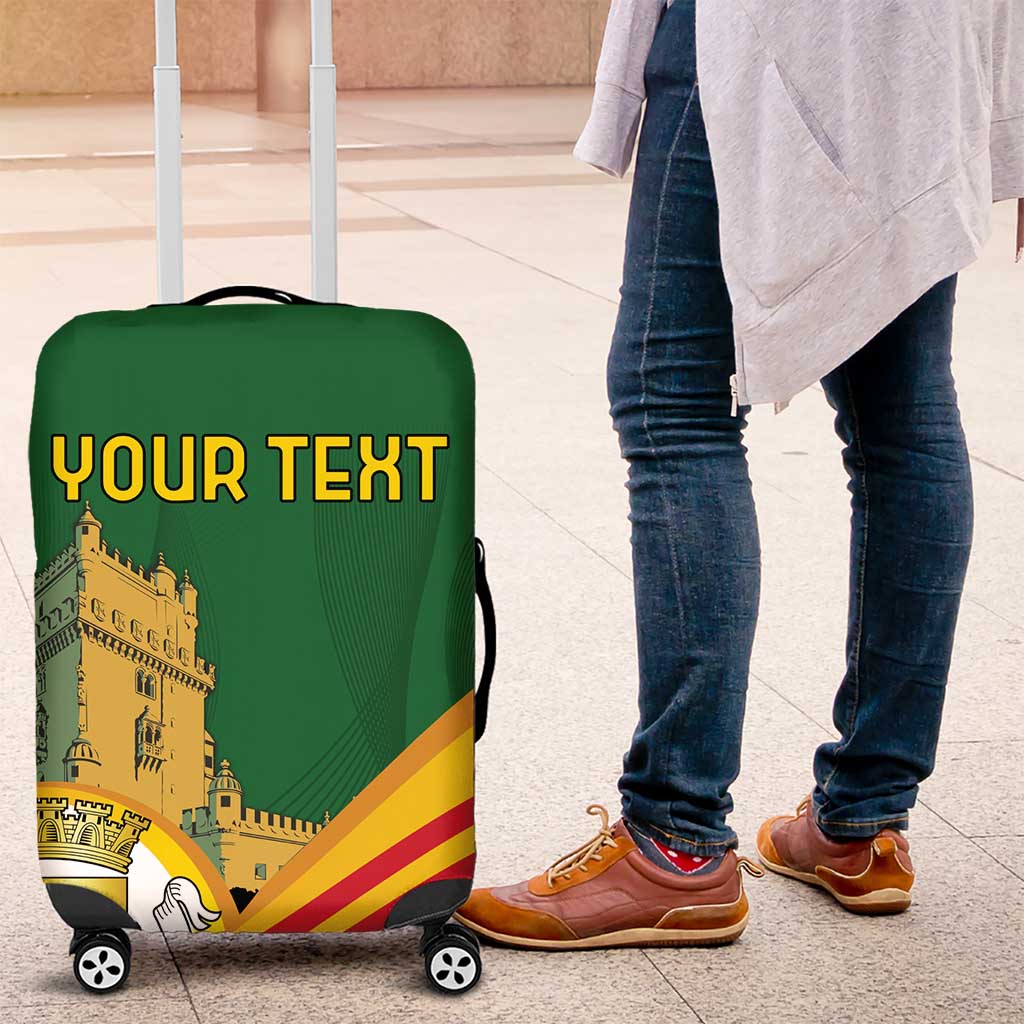 Personalized Portugal Belem Tower Luggage Cover Mui Nobre e Sempre Leal