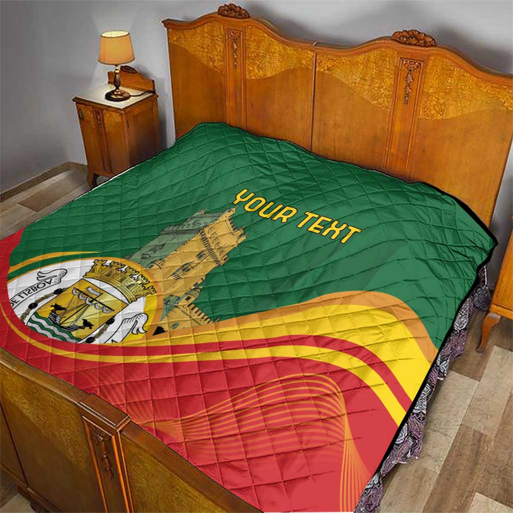 Personalized Portugal Belem Tower Quilt Mui Nobre e Sempre Leal