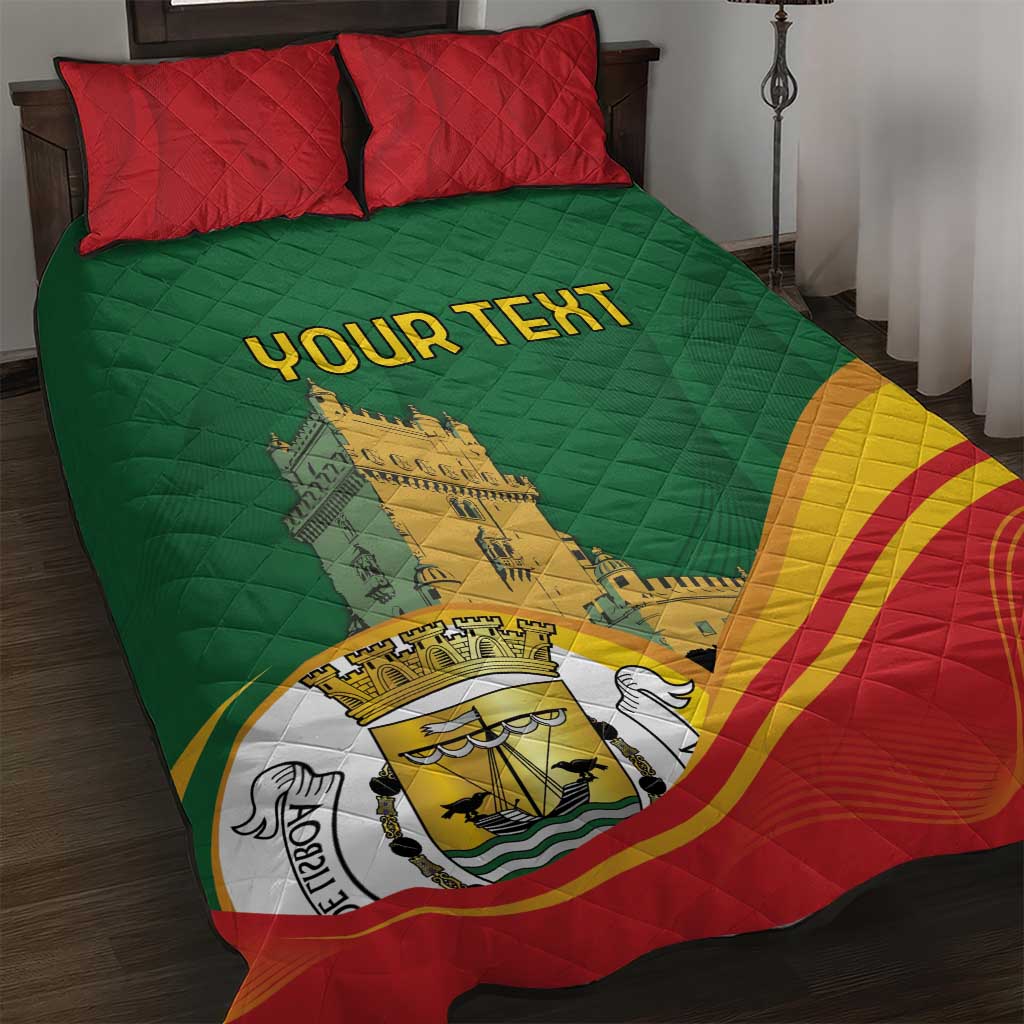 Personalized Portugal Belem Tower Quilt Bed Set Mui Nobre e Sempre Leal