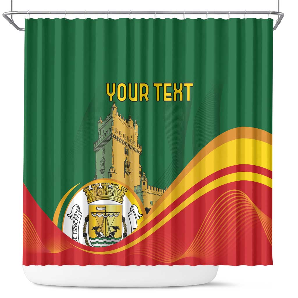 Personalized Portugal Belem Tower Shower Curtain Mui Nobre e Sempre Leal