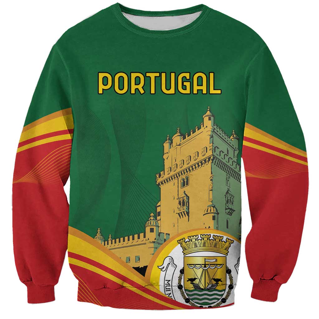 Personalized Portugal Belem Tower Sweatshirt Mui Nobre e Sempre Leal