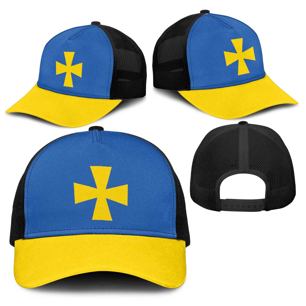 Ukraine Poltava Oblast Baseball Net Cap Flag Color Inspiration