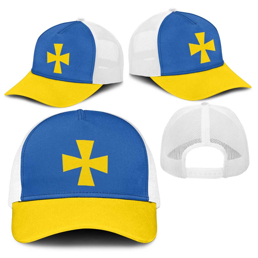Ukraine Poltava Oblast Baseball Net Cap Flag Color Inspiration