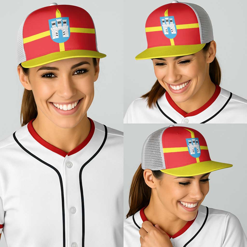 Ukraine Zhytomyr Oblast Baseball Net Cap Flag Color Inspiration