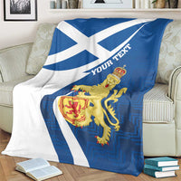 Personalized Scotland Blanket Lion Rampant Flag Style
