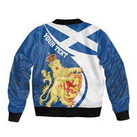Personalized Scotland Bomber Jacket Lion Rampant Flag Style