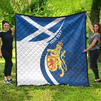 Personalized Scotland Quilt Lion Rampant Flag Style