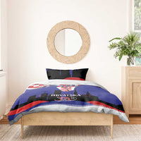 Croatia Independence Day Bedding Set Hrvatska Checkerboard 35th Anniversary