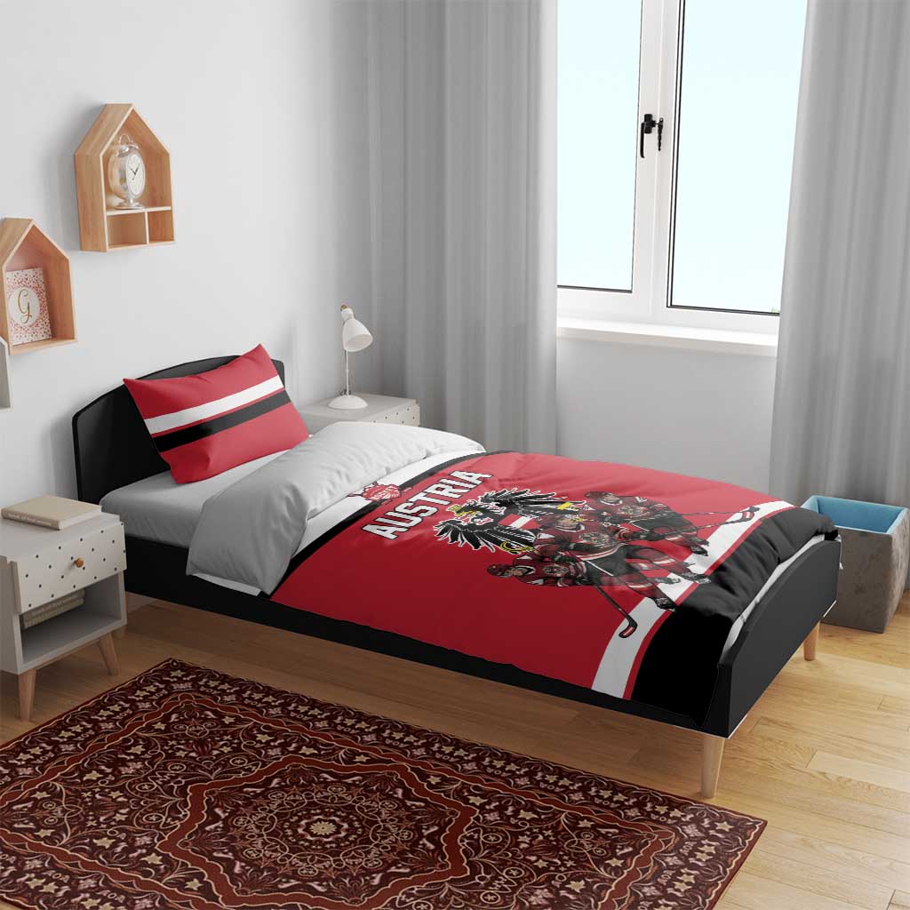 Austria Hockey Bedding Set Austrian Eagle Pride