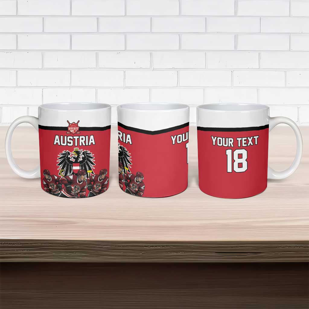 Austria Hockey Custom Ceramic Mug Austrian Eagle Pride