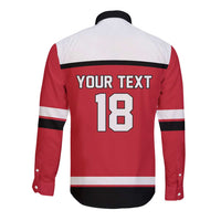 Austria Hockey Custom Long Sleeve Button Shirt Austrian Eagle Pride