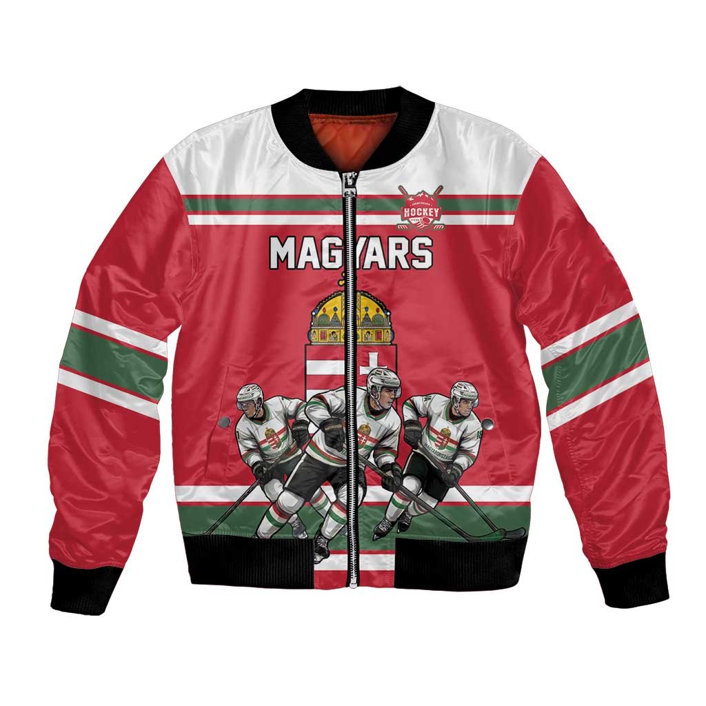 Hungary Hockey Custom Bomber Jacket Magyars Pride National Team