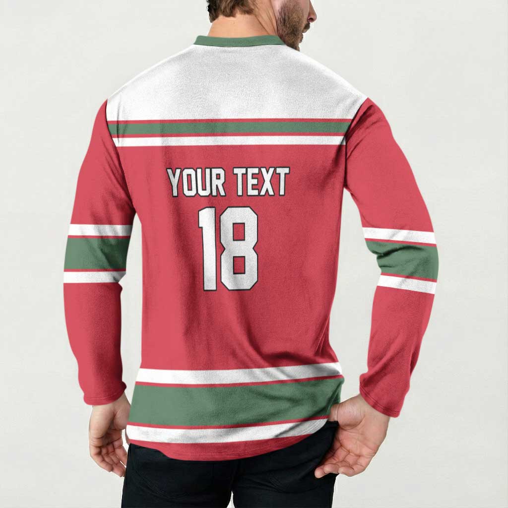 Hungary Hockey Custom Button Sweatshirt Magyars Pride National Team