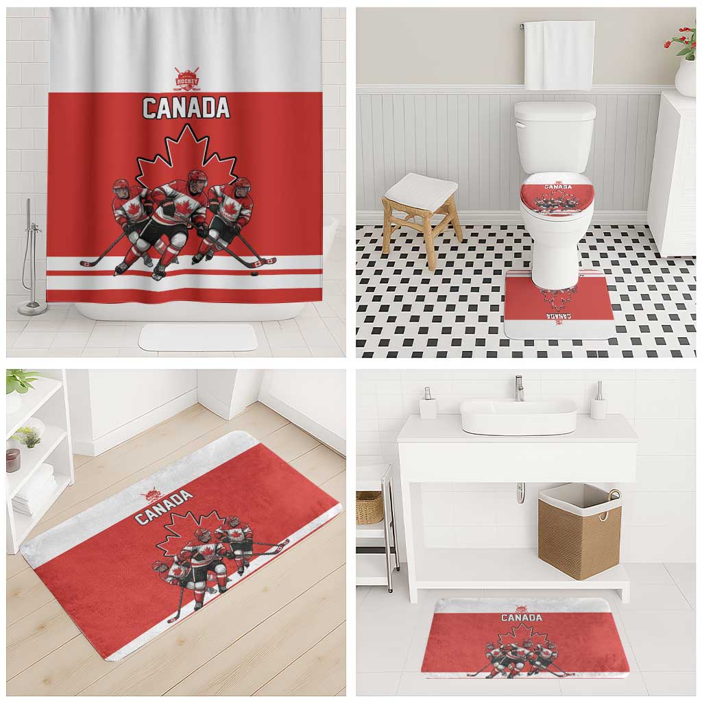 Canada Hockey Bathroom Set Maple Leaf Northern Pride