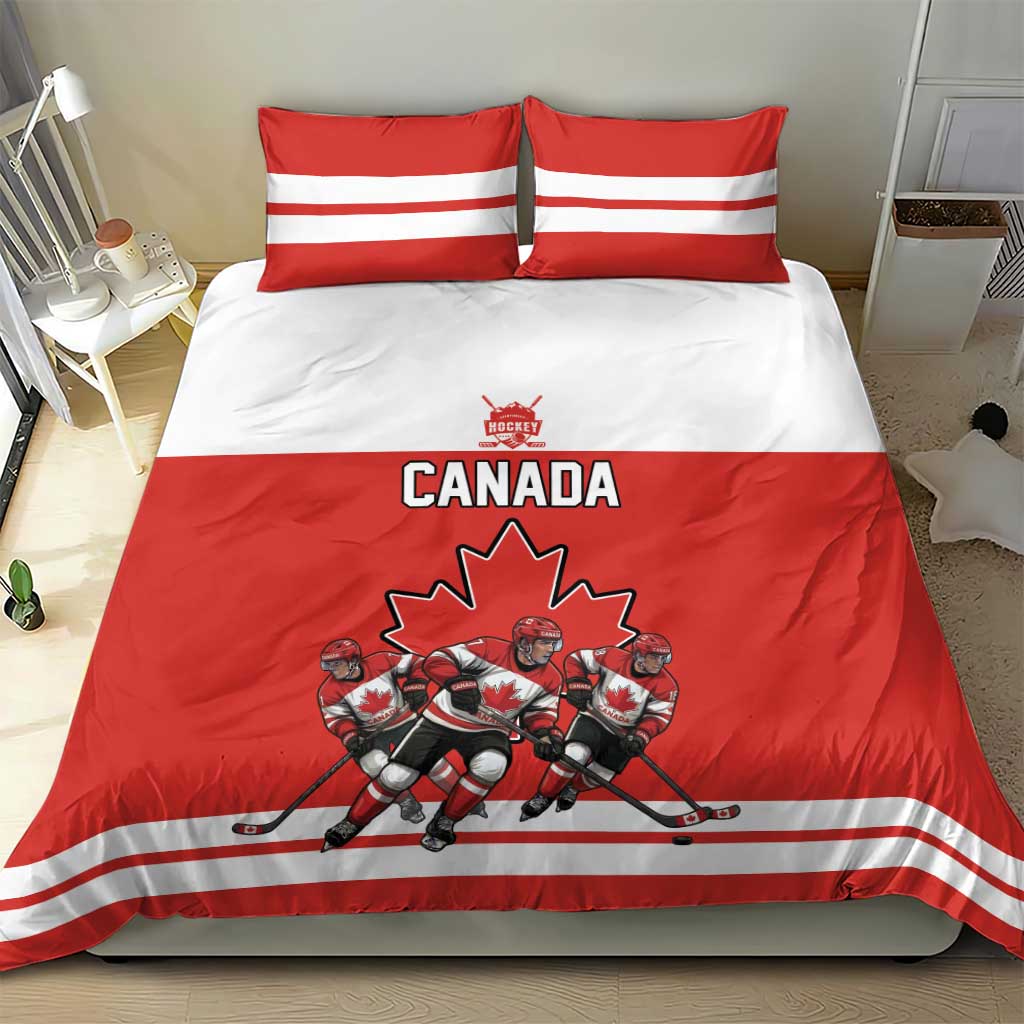 Canada Hockey Bedding Set Maple Leaf Northern Pride