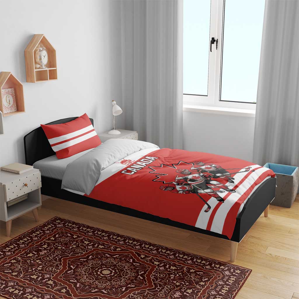 Canada Hockey Bedding Set Maple Leaf Northern Pride