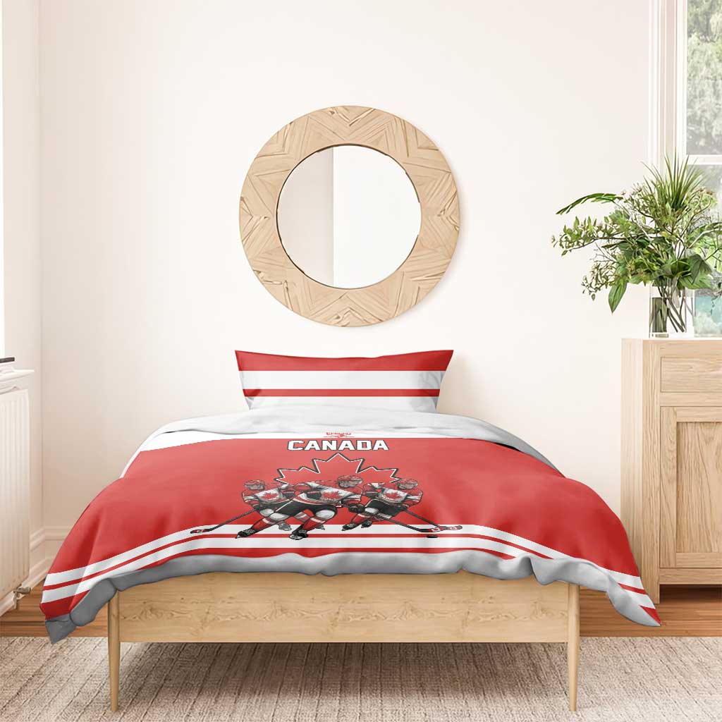 Canada Hockey Bedding Set Maple Leaf Northern Pride