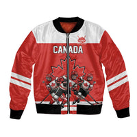 Canada Hockey Custom Bomber Jacket Maple Leaf Northern Pride