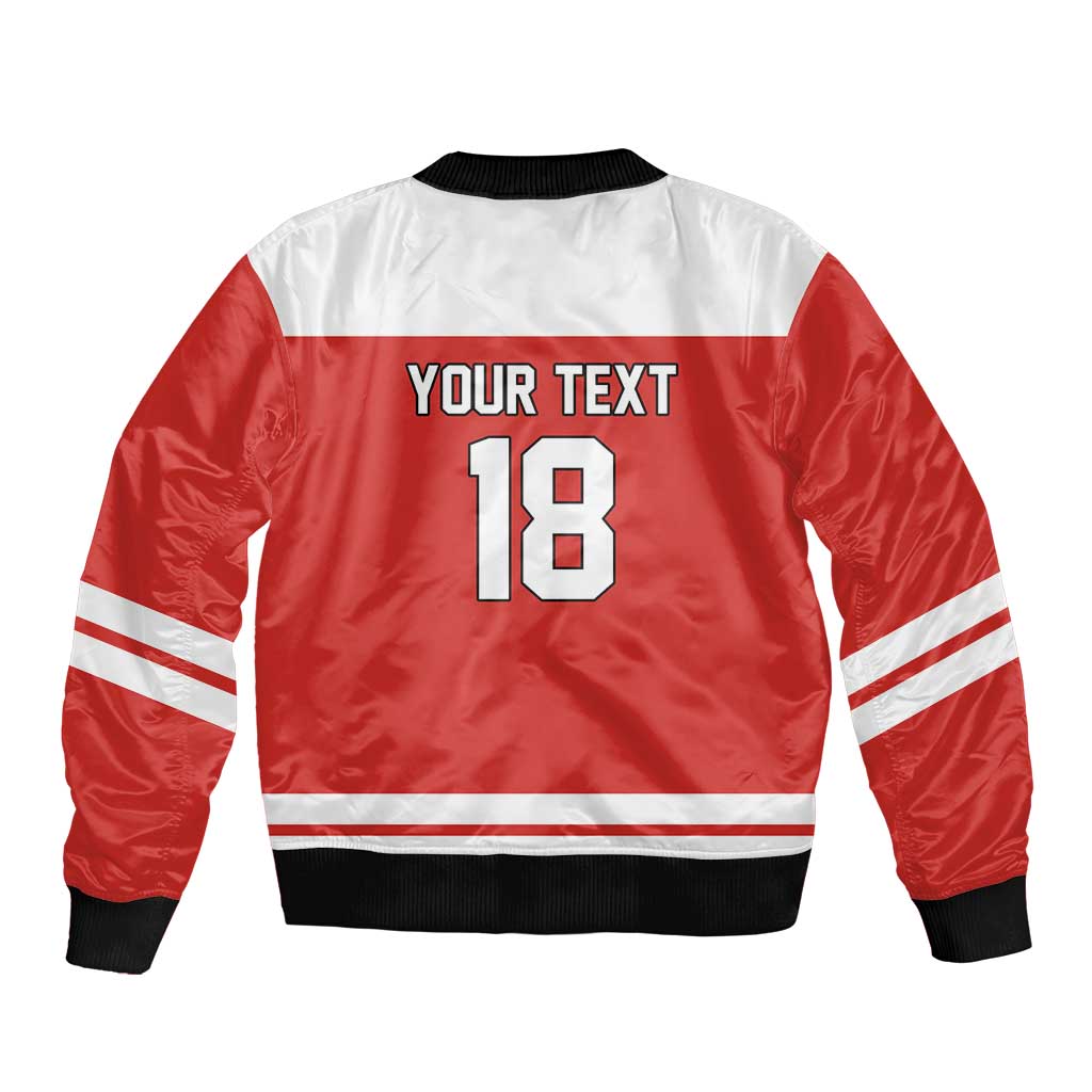 Canada Hockey Custom Bomber Jacket Maple Leaf Northern Pride