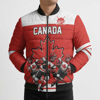 Canada Hockey Custom Bomber Puffer Jacket Maple Leaf Northern Pride