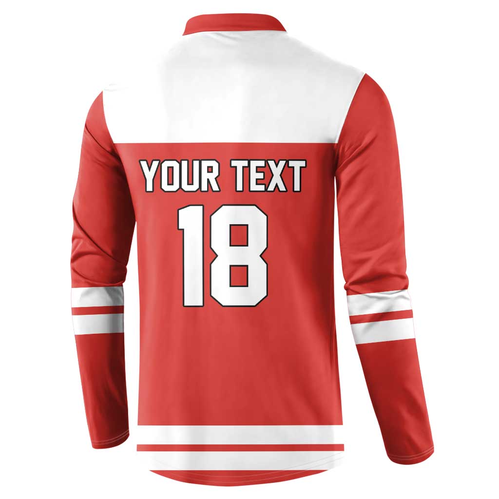 Canada Hockey Custom Button Sweatshirt Maple Leaf Northern Pride