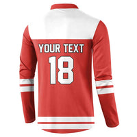 Canada Hockey Custom Button Sweatshirt Maple Leaf Northern Pride