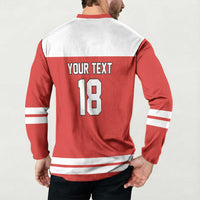 Canada Hockey Custom Button Sweatshirt Maple Leaf Northern Pride